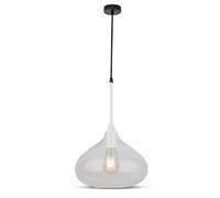Suspension V-TAC VT-7281 blanche verre E27 Ø28,5 IP20