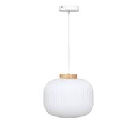 Atmosphera Suspension en verre Travis 25 cm Blanc