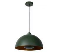 Suspension verte intérieur doré Siemon E27 40W Lucide