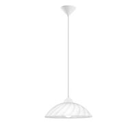 Suspension VETRO E27 1X60W en matière synthétique blanc D350mm