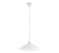 Suspension VETRO E27 1X60W en matière synthétique blanc D350mm