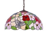 Suspension vitrail fleurs multi Butterfly Ø40 E27 Kaja