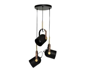 Suspension x3 métal Bil noir et doré Atmosphera - Noir