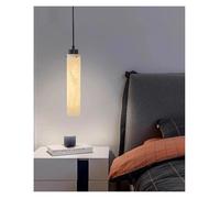 Suspensions en marbre Naturel pour hôtels et Restaurants, lustres LED Art déco de Luxe, Ambiance chaleureuse pour la décoration intérieure (30 cm, lumière Chaude)