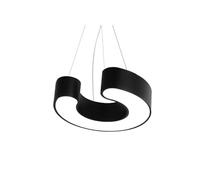 Suspensions minimalistes, Design annulaire, plafonniers en métal de 40 cm de diamètre, luminaires de Bureau et d'atelier à Montage Semi-encastré, pour couloirs et Salons.