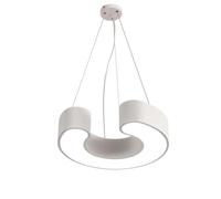 Suspensions minimalistes, Design annulaire, plafonniers en métal de 40 cm de diamètre, luminaires de Bureau et d'atelier à Montage Semi-encastré, pour couloirs et Salons.