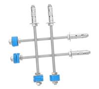 Suspente Plafond Climatisation 4 Pièces en Fer Galvanisé Bleu | Silent Bloc Climatisation, Cintres Metal pour Canal, Outil de Fixation Mécanique et Soutien pour Ambiance Estivale