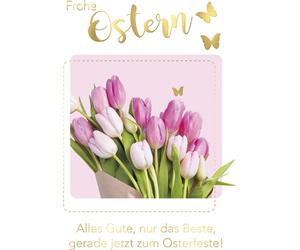 SUSY CARD 40051581 SUSY CARD Carte de voeux de Pâques "Tulipes roses