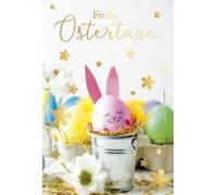 SUSY CARD 40051604 SUSY CARD Carte de voeux de Pâques "Œuf de lapin dans un seau