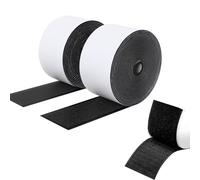 SUTOUG Ruban adhésif double face à crochets et à boucles, 50MM x 3M Ruban adhésif autocollant, bandes robustes, ruban à emboîtement pour cadres de photos, moustiquaires, tapis, bricolage - Noir