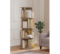 Suuiwau Bibliothèque pivotante à 4 étages - Pour enfants - En bois - Pour salon, bureau, chambre à coucher - Couleur chêne
