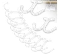 Suuwwn Porte Tasse Suspendue,10 Pcs Porte-tasses Porte Mug Rangement Tasse Support Tasse Support Tasse a Cafe Porte Tasse à Café Noir Rack Tasses à Vin Verres de Rangement Crochets Tasse (Blanc)