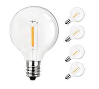 SUWIN Ampoule G40 E12, Lot de 5 Ampoules de Rechange Extérieur Blanc Chaud 2700k, 24v 1W Ampoule Dimmable Plastique