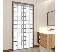 Suwooy Rideau De Porte Isolant Thermique,Isolant Thermique Isolation Porte avec Magnétique Moustiquaire pour Climatiseur,Porte D'écran Magnétique Étanche Au Vent/À l'eau,W×H-110×220cm(43 * 87in)