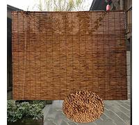 Suwooy Rideau De Roseau Store Enrouleur-Store À Rouleau en Bambou,Pare-Soleil Verticaux,Stores De Roseau Décoratif Rétro Respirant/tisséÀ La Main,Paille Rideau,pour Exterieur,W×H-70x150cm/28x59in