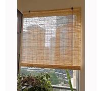 Suwooy Stores De Roseau Naturels Tissés À La Main,Store À Rouleau en Bambou,Rideau De Paille Rétro pour Pare-Soleil De Patio/Balcon,Romain Store Enrouleur,Personnalisables,W×H-90x200cm/35.5x79in