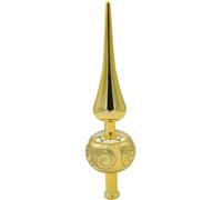 Suxdlan Cimier de Sapin de Noël en Plastique Vintage, Embouts 22, 9 cm, cime d'arbre sphérique décorative pour décorations Noël, Maison Vacances, doré