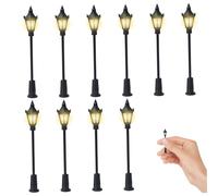 Suxdlan Lampadaire Miniature 10 pièces Simulation Bricolage lampadaire 2, 68 Pouces éclairage Chaud Mini pour Architecture modèle Chemin de Fer Paysage Paysage