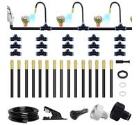 Suyeah Kit d'irrigation goutte à goutte de 15 m, système d'irrigation automatique, système d'irrigation de jardin pliable à 360 °, système d'arrosage réglable et flexible en cuivre pour jardin
