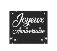 SV SURPRISEZ-VOUS - 24 SERVIETTES PAPIER ANNIVERSAIRE 33CM NOIR MÉTAL