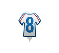 SV SURPRISEZ-VOUS - Bougie Chiffre 8 Maillot France Football 8CM