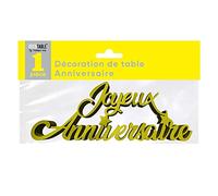 SV SURPRISEZ-VOUS - DÉCOR DE TABLE À POSER JOYEUX ANNIVERSAIRE - OR