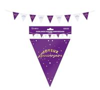 SV SURPRISEZ-VOUS - Guirlande À FANIONS Anniversaire 6M Violet