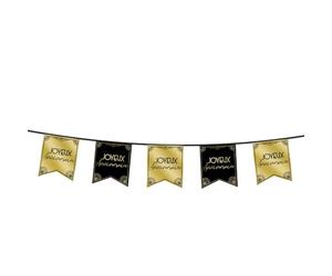 SV SURPRISEZ-VOUS - Guirlande À FANIONS Anniversaire Gatsby 6M Or Noir