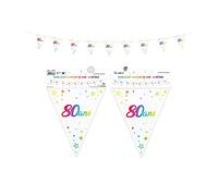 SV SURPRISEZ-VOUS - Guirlande Fanion 80 Ans MÉTALLIQUE Multicolore