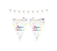SV SURPRISEZ-VOUS - Guirlande Fanion Joyeux Anniversaire Metallique Multicolore