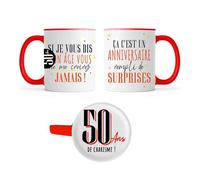 SV SURPRISEZ-VOUS - MUG CÉRAMIQUE ANNIVERSAIRE SECRET 50ANS 355ML