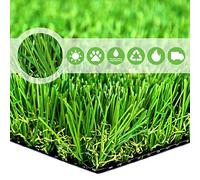 SV Tapis de Gazon synthétique épais pour intérieur et extérieur, Green, Olive Green,Yellow, 5.5 FT x 6.5 FT (35.75 Square FT)