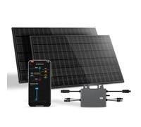 Svan Solar Kit Solaire Balcon, Micro-onduleur 800W, 2 Panneaux Bifaciaux 435W, Support Jardin, Gestion Application, Câblage Inclus, SKU SSRS800WG.