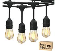 Svater Guirlande Lumineuse Extérieure, 30M S14 Guirlande Guinguette LED avec 30 2W E27 Plastiques Ampoule, IP65 Étanche Guirlande Electrique Exterieur pour Jardin Pergola Terrasse, 2700K Blanc Chaud