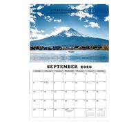 SVCEQZE Calendrier 2026 - Paysages du monde - Calendrier mensuel 2026 avec de beaux motifs naturels - Organiseur de bureau décoratif pour appartement et chambre d'étudiant