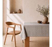 svet Nappe Anti-Taches Toucher Tissu Extra-Doux, Table Rectangulaire, Coton Imperméable, 140 x 180 cm (Motif Vichy Avellana)