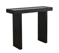 SVITA Alvaro Table console aspect rotin pour couloir étroite 110 x 38 x 85 cm Noir/naturel