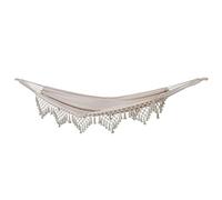 SVITA Hamac de luxe avec ourlet à bijoux Boho Macramé Coton Beige