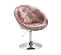 SVITA Havana Fauteuil de bar pivotant en velours avec aspect velours brillant Champagne