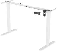 SVITA JIRI Piètement de bureau électrique pour plateau de table Pieds de table réglables en hauteur Fonction mémoire Métal blanc