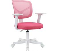 SVITA JOY Chaise de bureau pour enfants réglable en hauteur Chaise pivotante avec roulettes Chaise de bureau pour enfants Rose