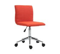 SVITA LINUS chaise de bureau chaise pivotante pour enfants + roues housse en tissu rouge 92211