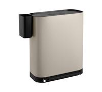 SVITA MLT2X30 Poubelle à pédale 60l 2 compartiments avec couvercle Taupe