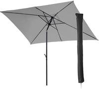 SVITA Parasol Set 3x2m Parasol balcon rectangulaire avec protection solaire mat Housse de protection Gris clair