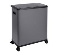 SVITA SR2X30 Poubelle à capteur Poubelle double 60l avec seau intérieur Roues Gris