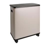 SVITA SR2X30 Poubelle à capteur Poubelle double 60l avec seau intérieur Roues Taupe