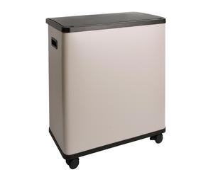 SVITA SR2X30 Poubelle à capteur Poubelle double 60l avec seau intérieur Roues Taupe