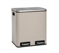 SVITA TM2X15 Poubelle 30L Système de tri des déchets Poubelle avec compartiments Taupe