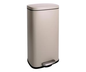 SVITA TQ30 Poubelle taupe 30L Poubelle à pédale Couvercle Softclose avec seau intérieur