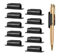 svpfuo Lot de 10 porte-stylos autocollants en silicone - Pour bureau, tableau noir, voiture, réfrigérateur ménager, rangement de stylos